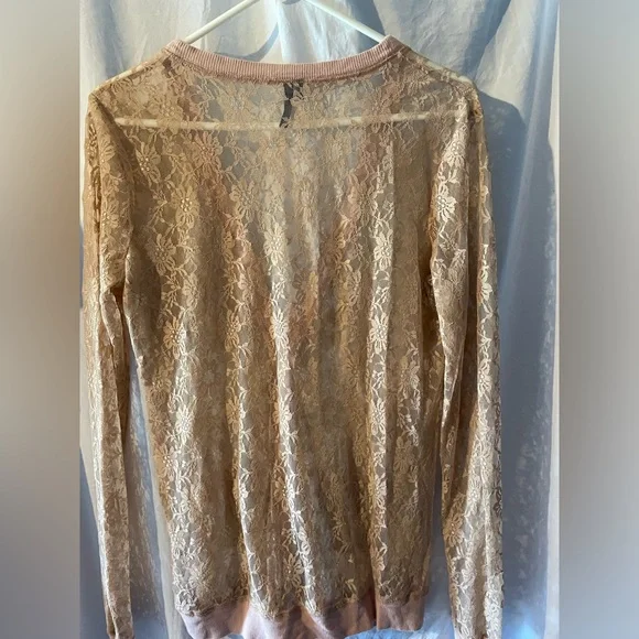 Maurices Blush Lace Cardigain - Picture 2 of 5